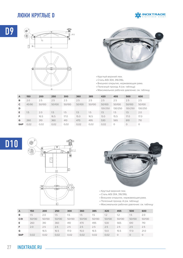 Каталог люки и донышки 28