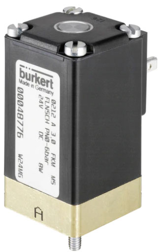 0212 - 2/2-ходовой нормально закрытый или открытый электромагнитный клапан прямого действия с подъемным анкером