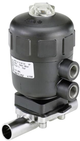 2031 - 2/2-ходовой мембранный клапан с пневматическим приводом в пластиковым корпусе (тип CLASSIC)