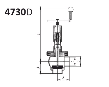 Клапан седельный L-тип 4730D