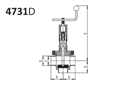 Клапан седельный Т-тип 4731D