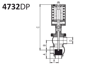 Клапан седельный LL-тип автоматический 4732DP