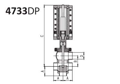 Клапан седельный LT-тип автоматический 4733DP