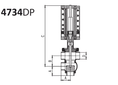 Клапан седельный TL-тип автоматический 4734DP