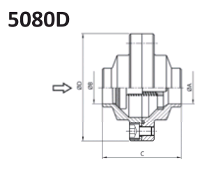 Обратный клапан сварка-сварка 5080D