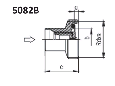 Обратный клапан сварка-резьба 5082B