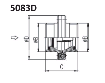 Обратный клапан резьба-резьба 5083D